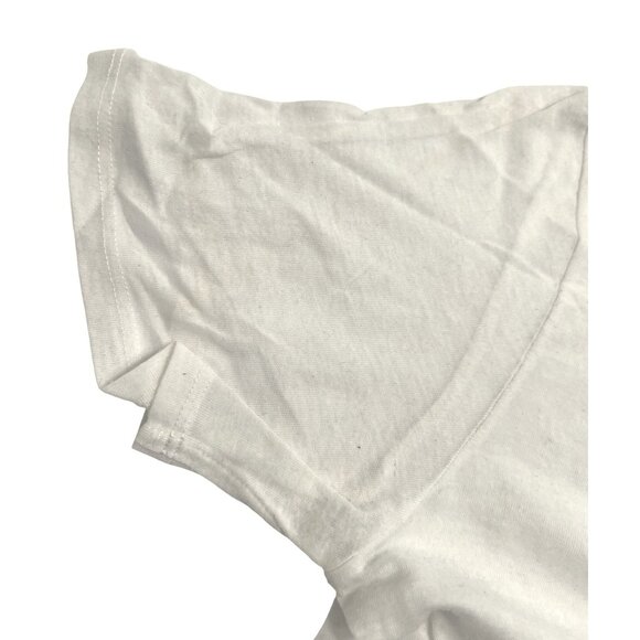 The Row Scoop Neck Burnout Tee in Ivory - Picture 4 of 6